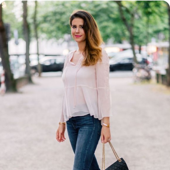 New The Kooples 100% Silk Blouse Pink NWOT - Picture 1 of 9